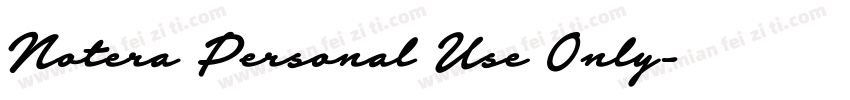 Notera Personal Use Only字体转换